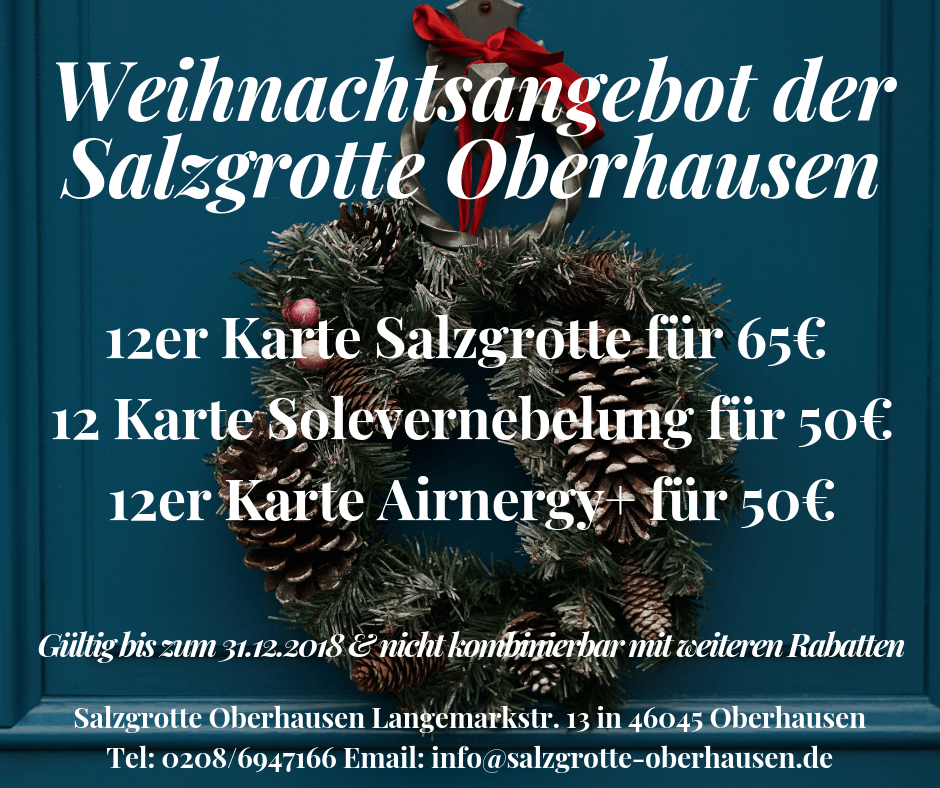 X-mas Sale 2018 der Salzgrotte Oberhausen