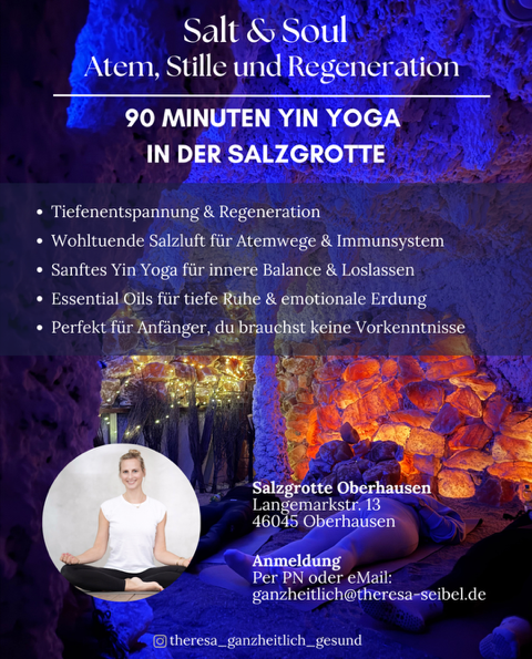 Hinweis auf die Yoga-Veranstaltung in der Salzgrotte: Nächste Termine 24. und 31.01. jeweils 14-15.30 Uhr